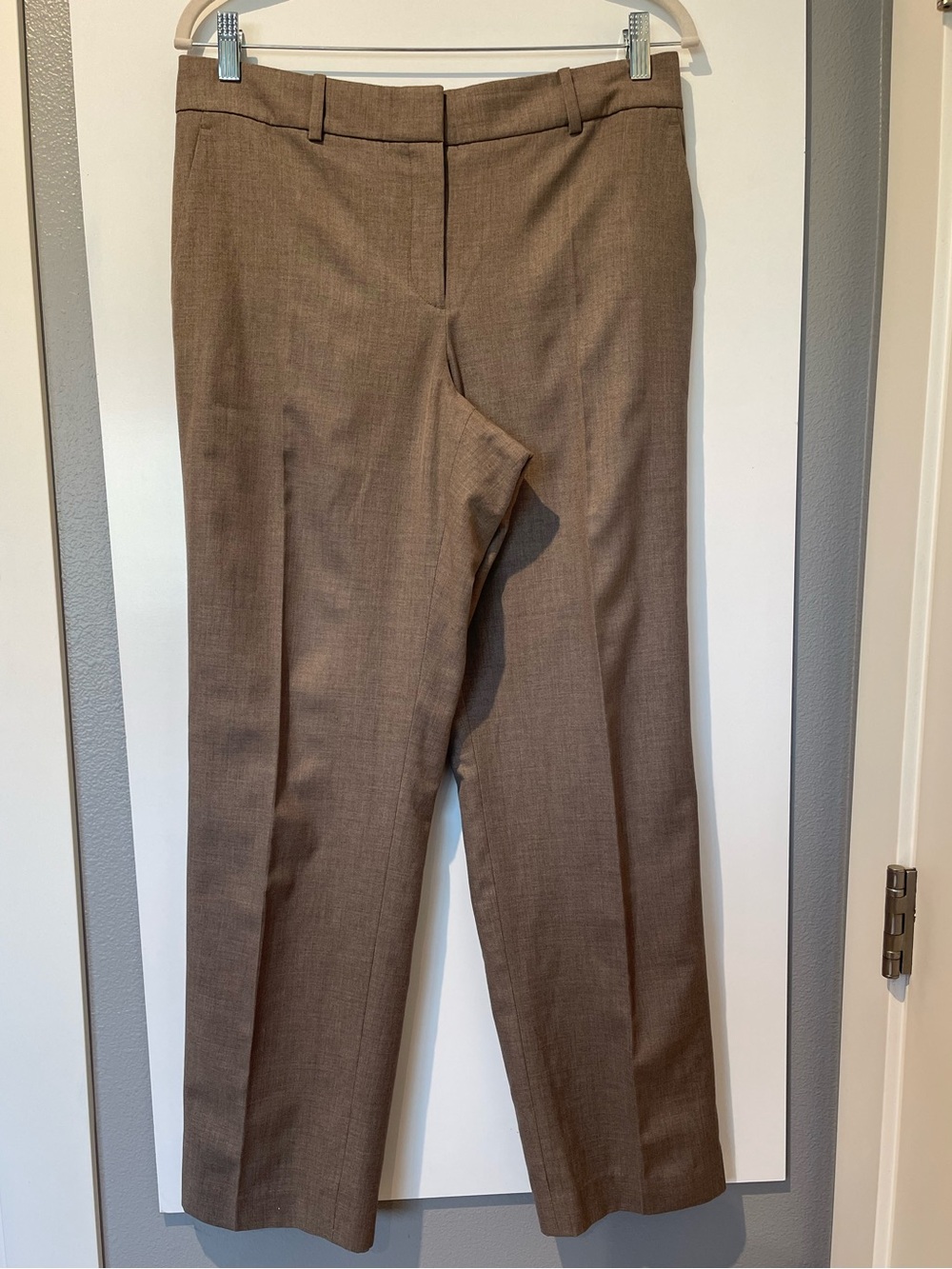 Ann Taylor Curvy Fit Women’s Size 8 Wool Blend Brown Trouser Dress Pants
